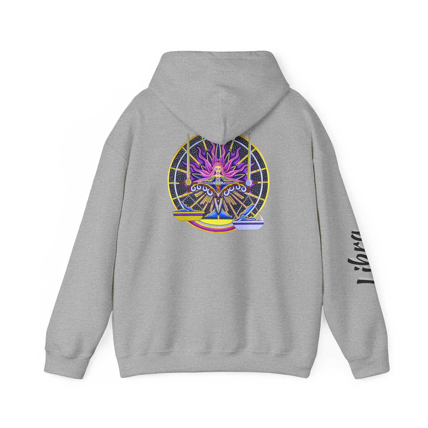 Libra Zodiac Hoodie – Hand-Drawn Celestial Design (Non-AI)
