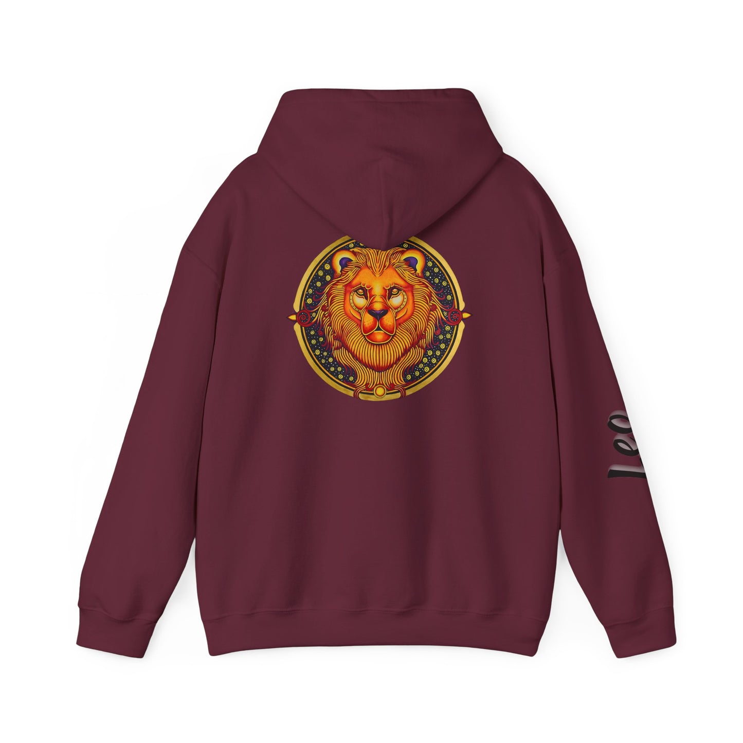 Leo Zodiac Hoodie – Hand-Drawn Celestial Design (Non-AI)