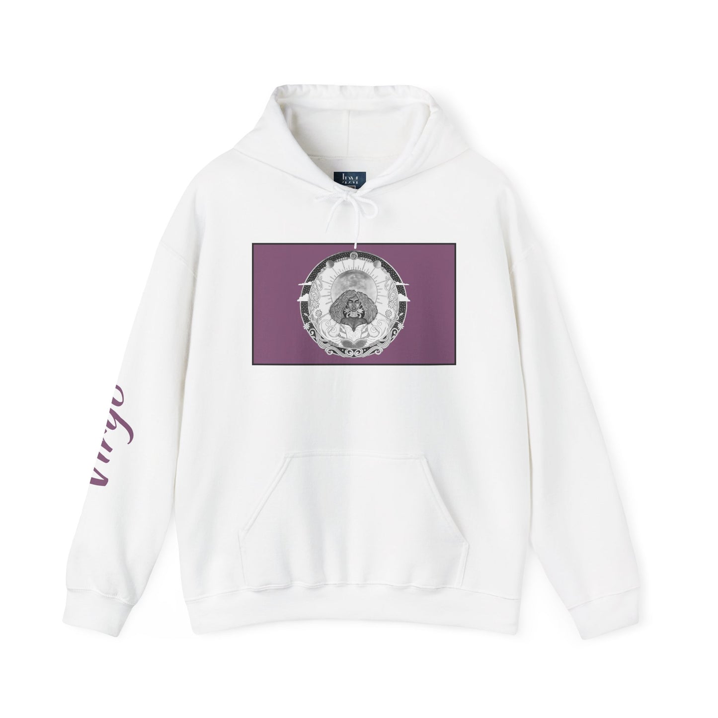 Virgo Zodiac Hoodie – Hand-Drawn Celestial Design (Non-AI) Universal