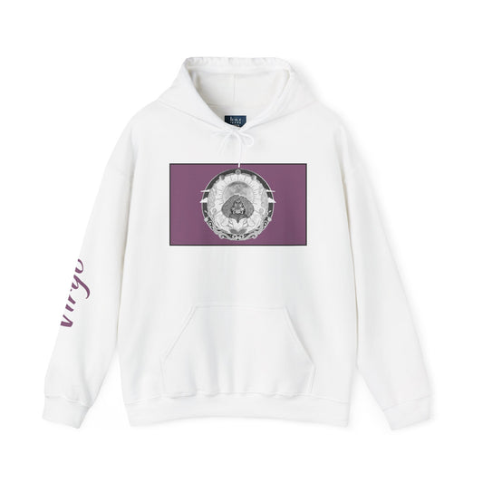 Virgo Zodiac Hoodie – Hand-Drawn Celestial Design (Non-AI) Universal