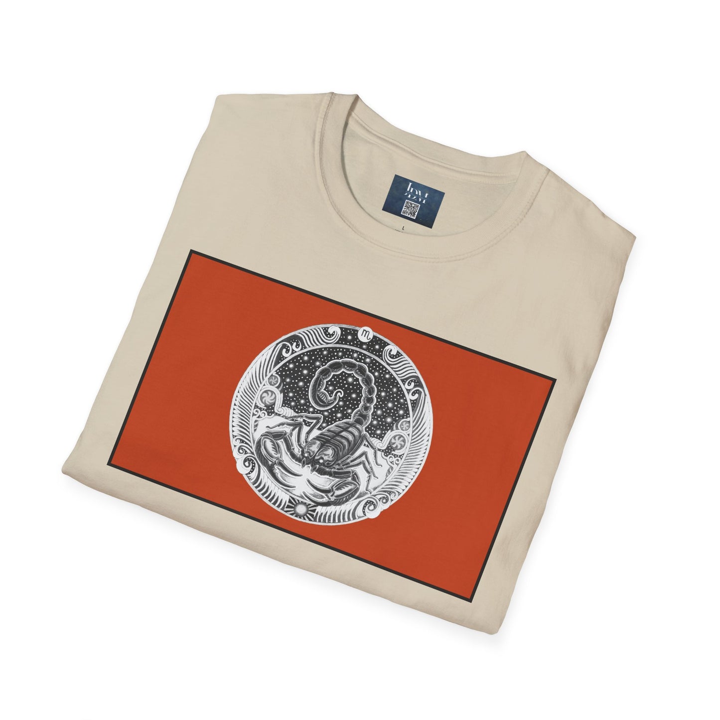 Scorpio Zodiac Crew Neck T-Shirt – Hand-Drawn Celestial Design (Non-AI) Universal