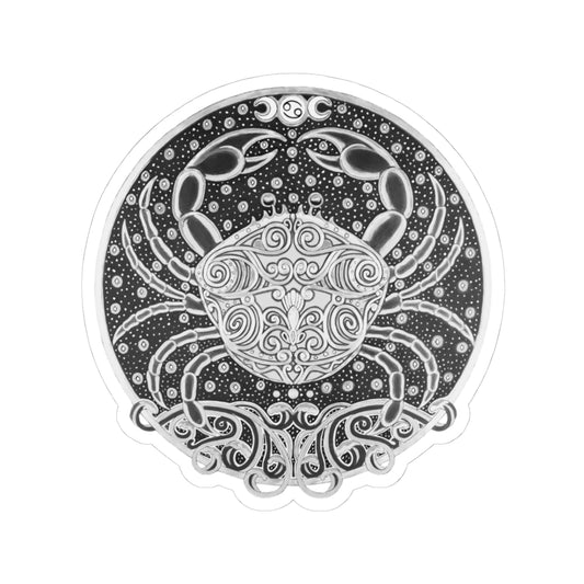 Cancer Kiss-Cut Sticker - Hand-Drawn Celestial Design (Non-AI) Universal