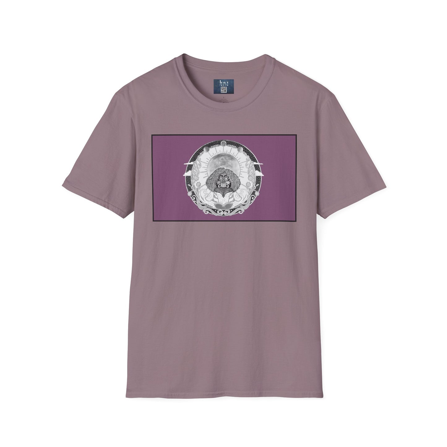 Virgo Zodiac Crew Neck T-Shirt – Hand-Drawn Celestial Design (Non-AI) Universal
