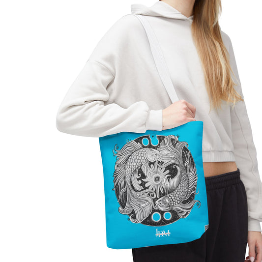 Pisces Zodiac Tote Bag - Hand-Drawn Celestial Design (Non-AI) Universal