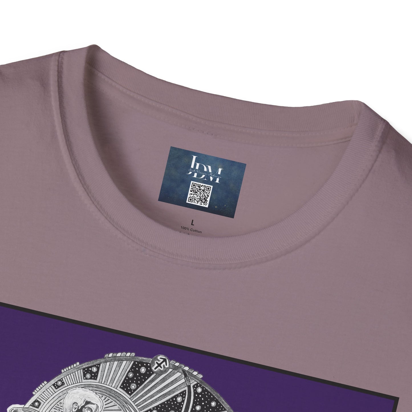 Sagittarius Zodiac Crew Neck T-Shirt – Hand-Drawn Celestial Design (Non-AI) Universal