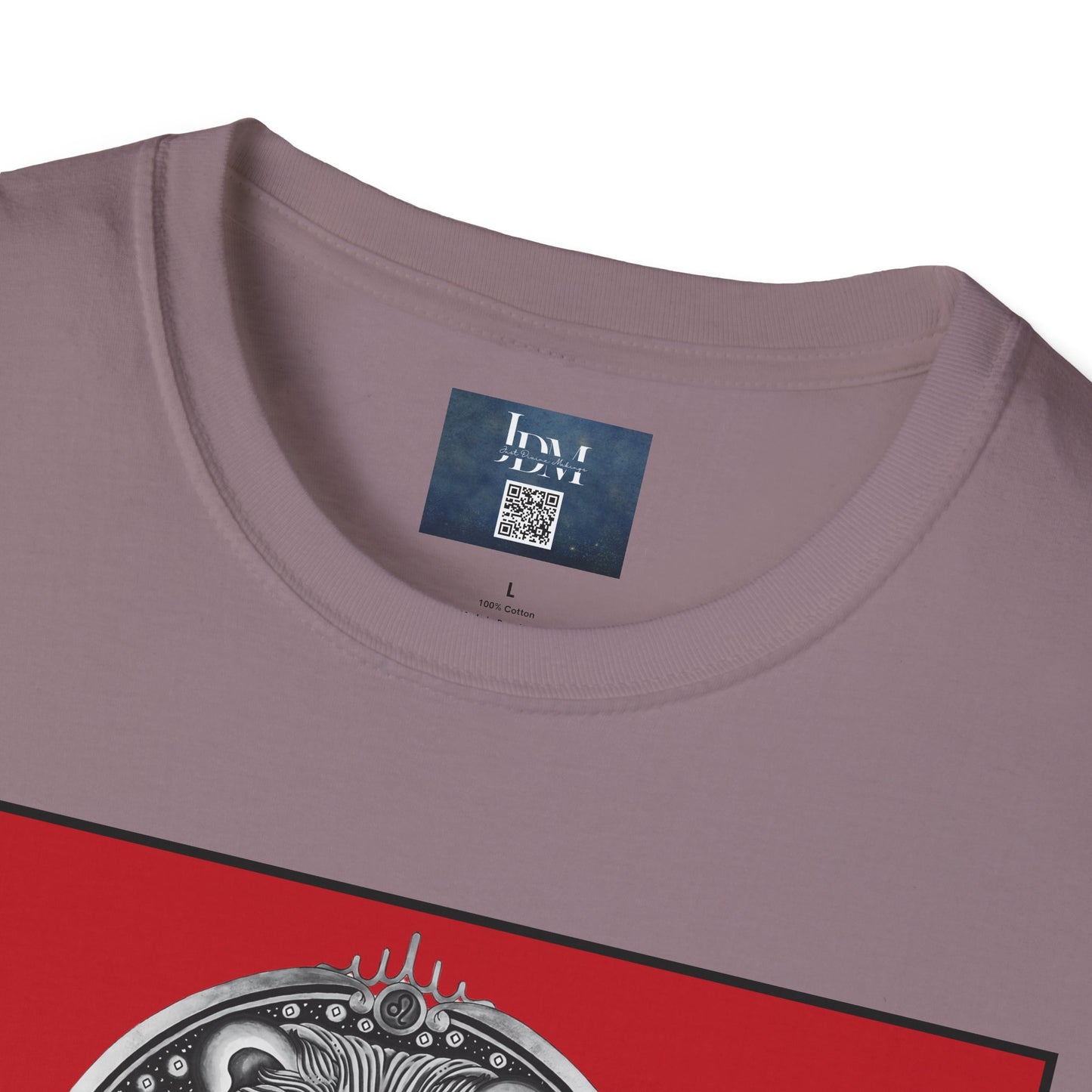 Leo Zodiac Crew Neck T-Shirt – Hand-Drawn Celestial Design (Non-AI) Universal