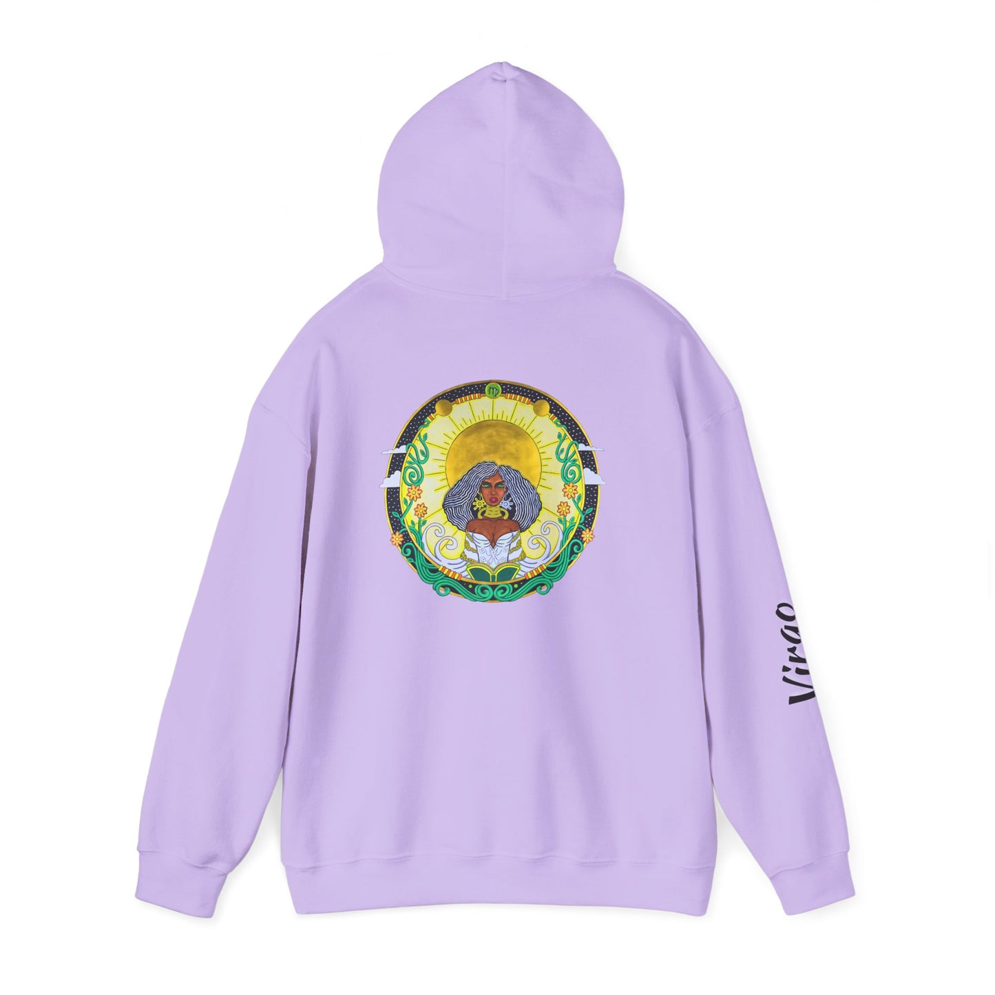 Virgo Zodiac Hoodie – Hand-Drawn Celestial Design (Non-AI)