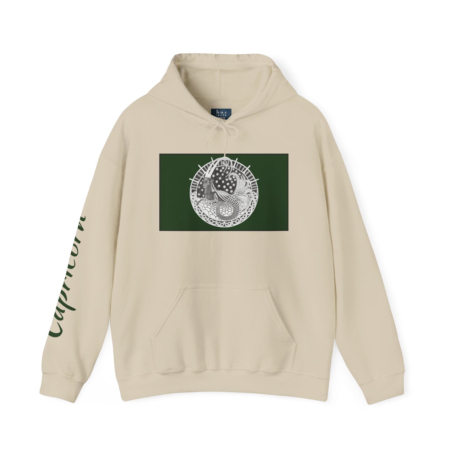 Capricorn Zodiac Hoodie – Hand-Drawn Celestial Design (Non-AI) Universal