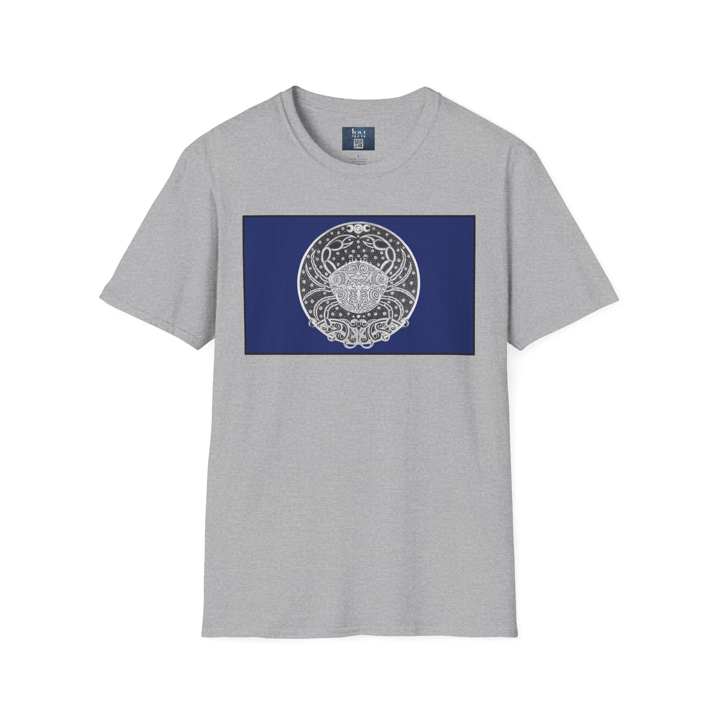Cancer Zodiac Crew Neck T-Shirt – Hand-Drawn Celestial Design (Non-AI) Universal