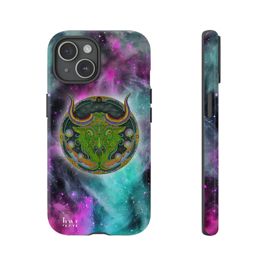 Taurus Zodiac Phone Case - Hand-Drawn Celestial Design (Non-AI)