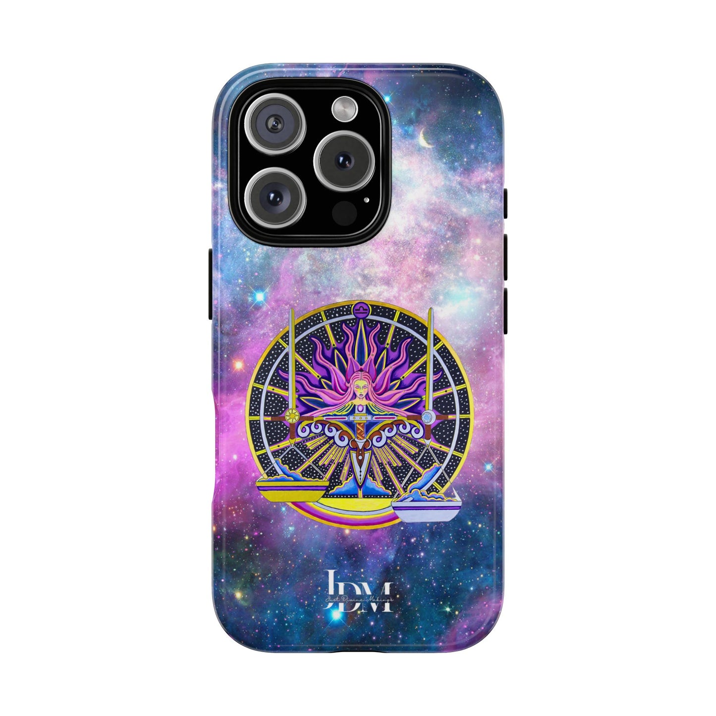 Libra Zodiac Tough Phone Case – Hand-Drawn Celestial Design (Non-AI)
