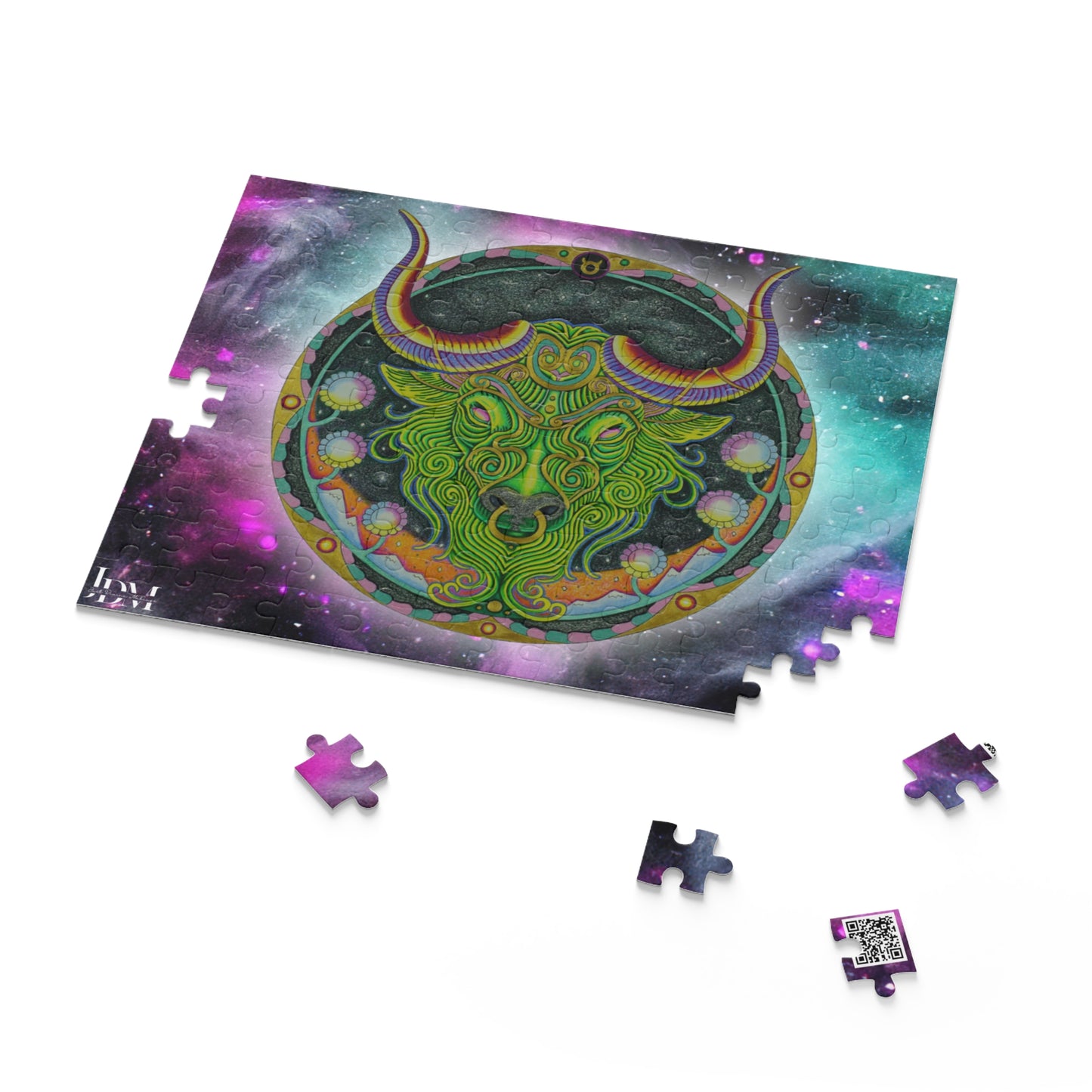 Taurus Zodiac Puzzle - Hand-Drawn Celestial Design (Non-AI)