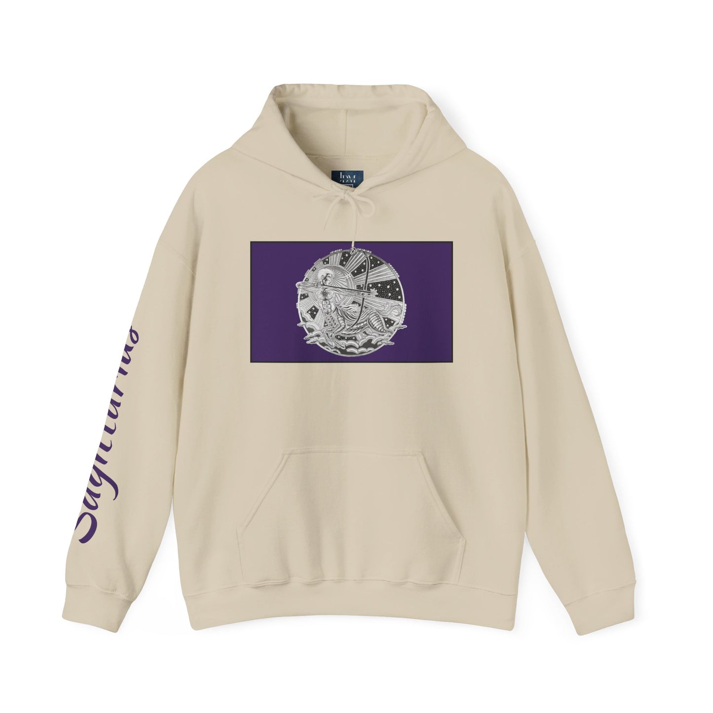 Sagittarius Zodiac Hoodie – Hand-Drawn Celestial Design (Non-AI) Universal