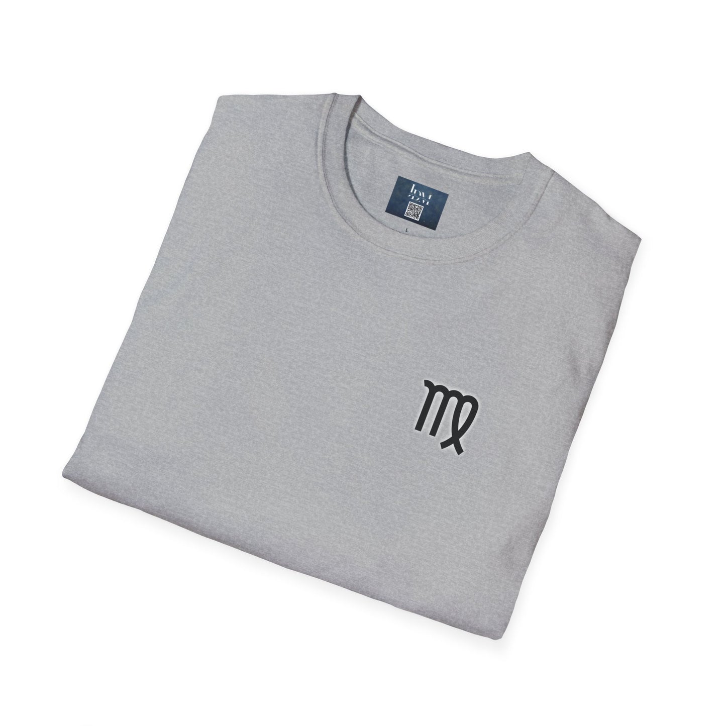 Virgo Zodiac Crew Neck T-Shirt – Hand-Drawn Celestial Design (Non-AI)