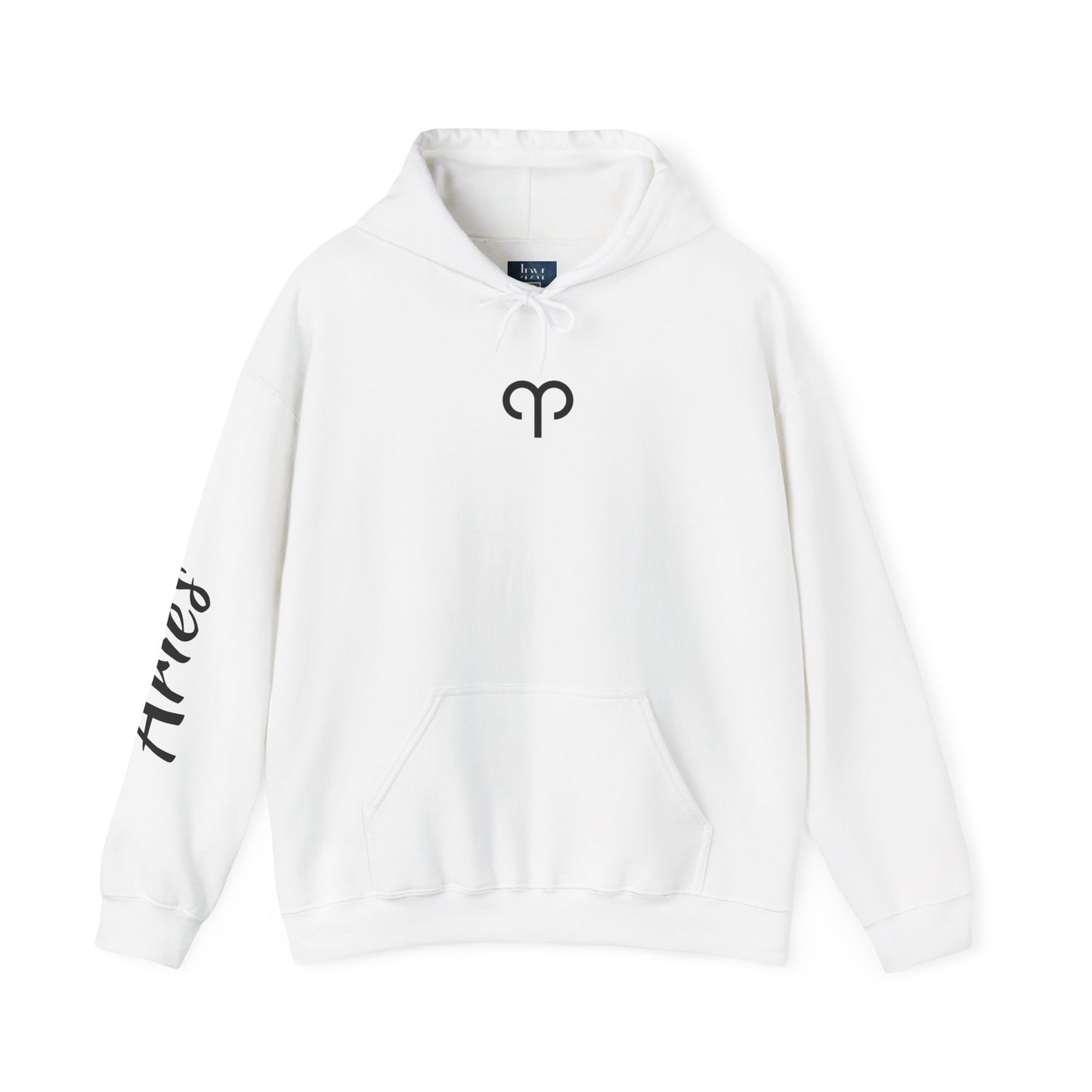 Aries Zodiac Hoodie - Hand-Drawn Celestial Design (Non-AI)