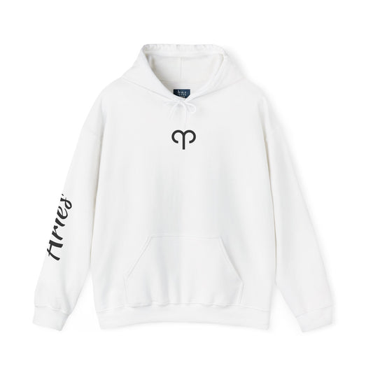 Aries Zodiac Hoodie - Hand-Drawn Celestial Design (Non-AI)