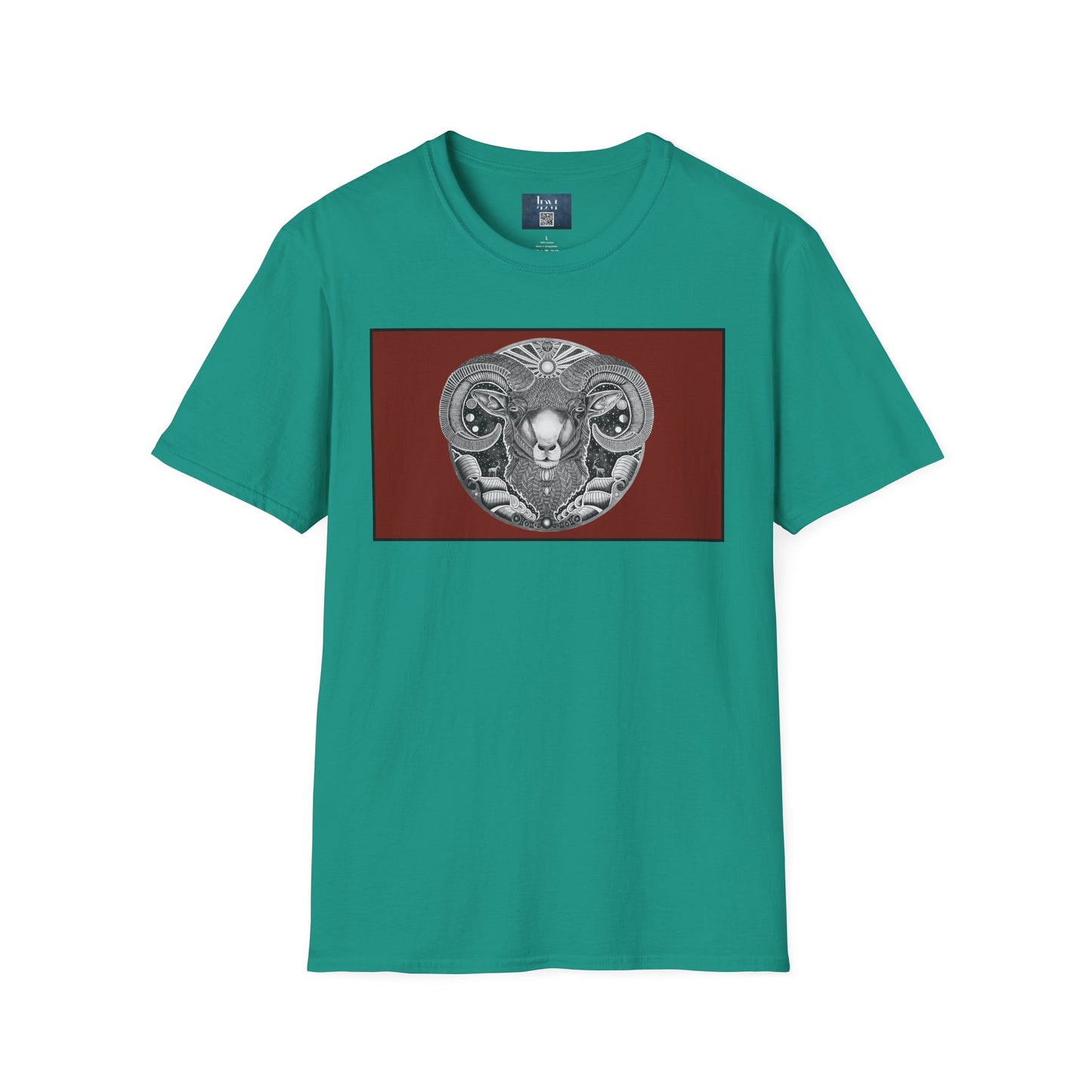 Aries Zodiac Softstyle T-Shirt - Hand-Drawn Celestial Design (Non-AI) Universal