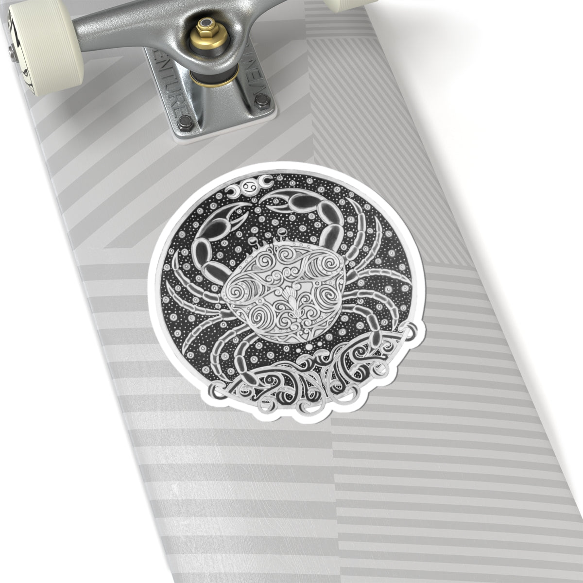 Cancer Kiss-Cut Sticker - Hand-Drawn Celestial Design (Non-AI) Universal