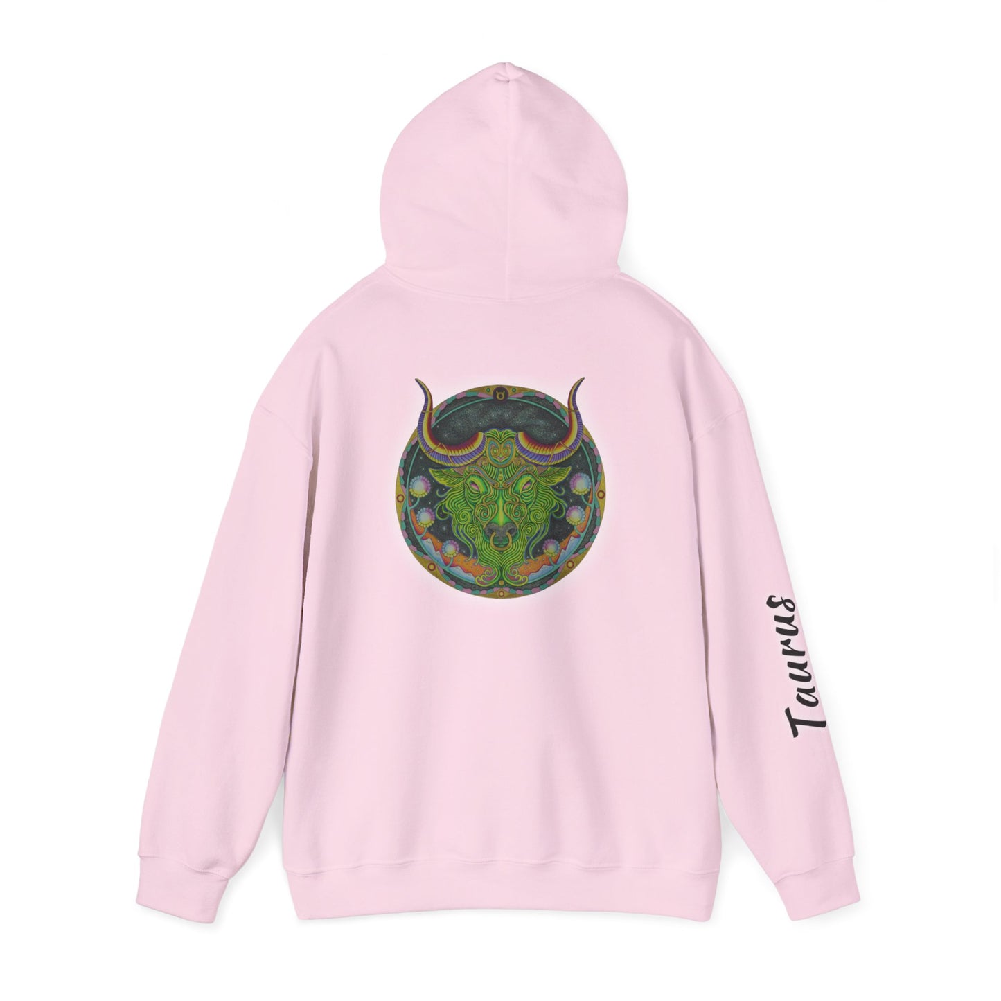 Taurus Zodiac Hoodie - Hand-Drawn Celestial Design (Non-AI)