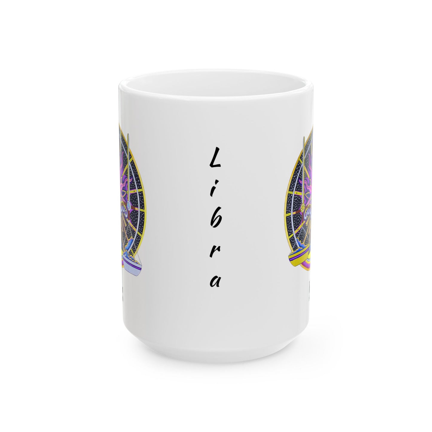 Libra Zodiac Mug – Hand-Drawn Celestial Design (Non-AI)