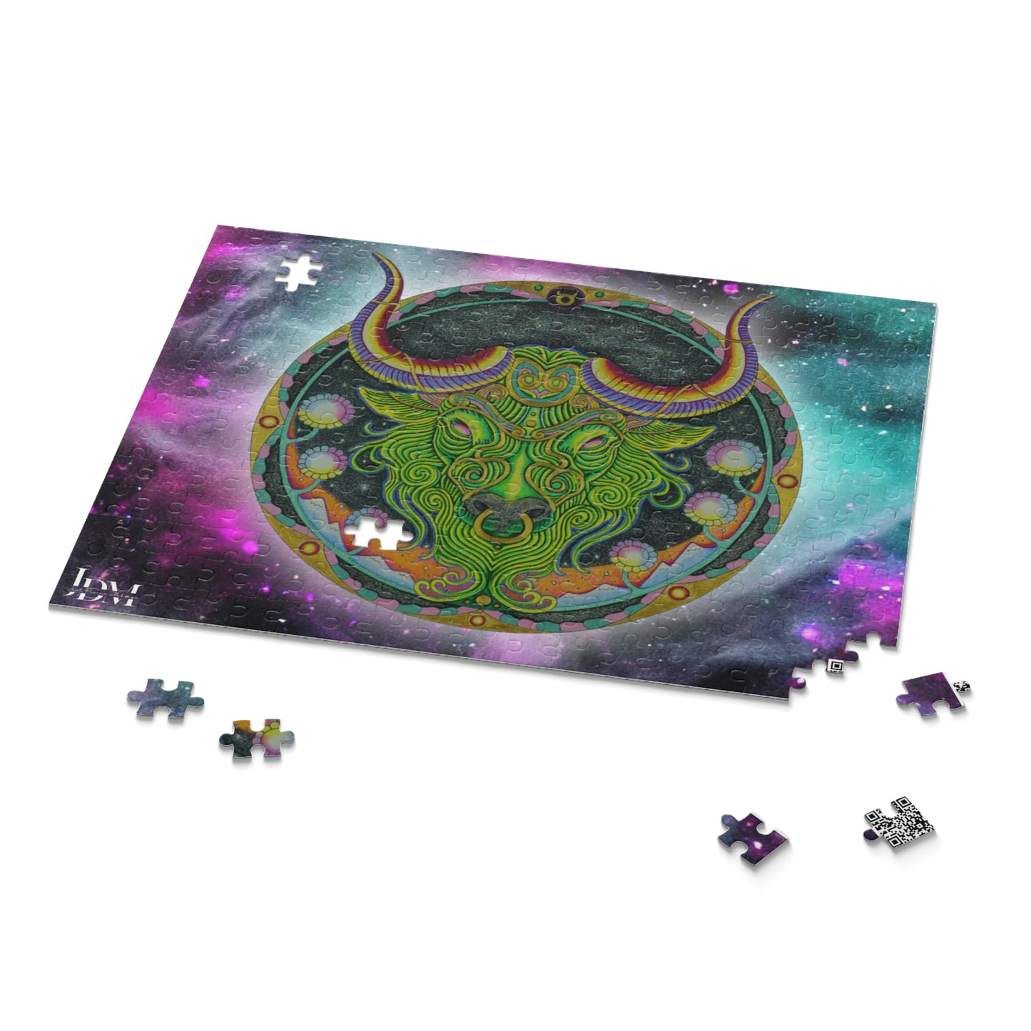 Taurus Zodiac Puzzle - Hand-Drawn Celestial Design (Non-AI)