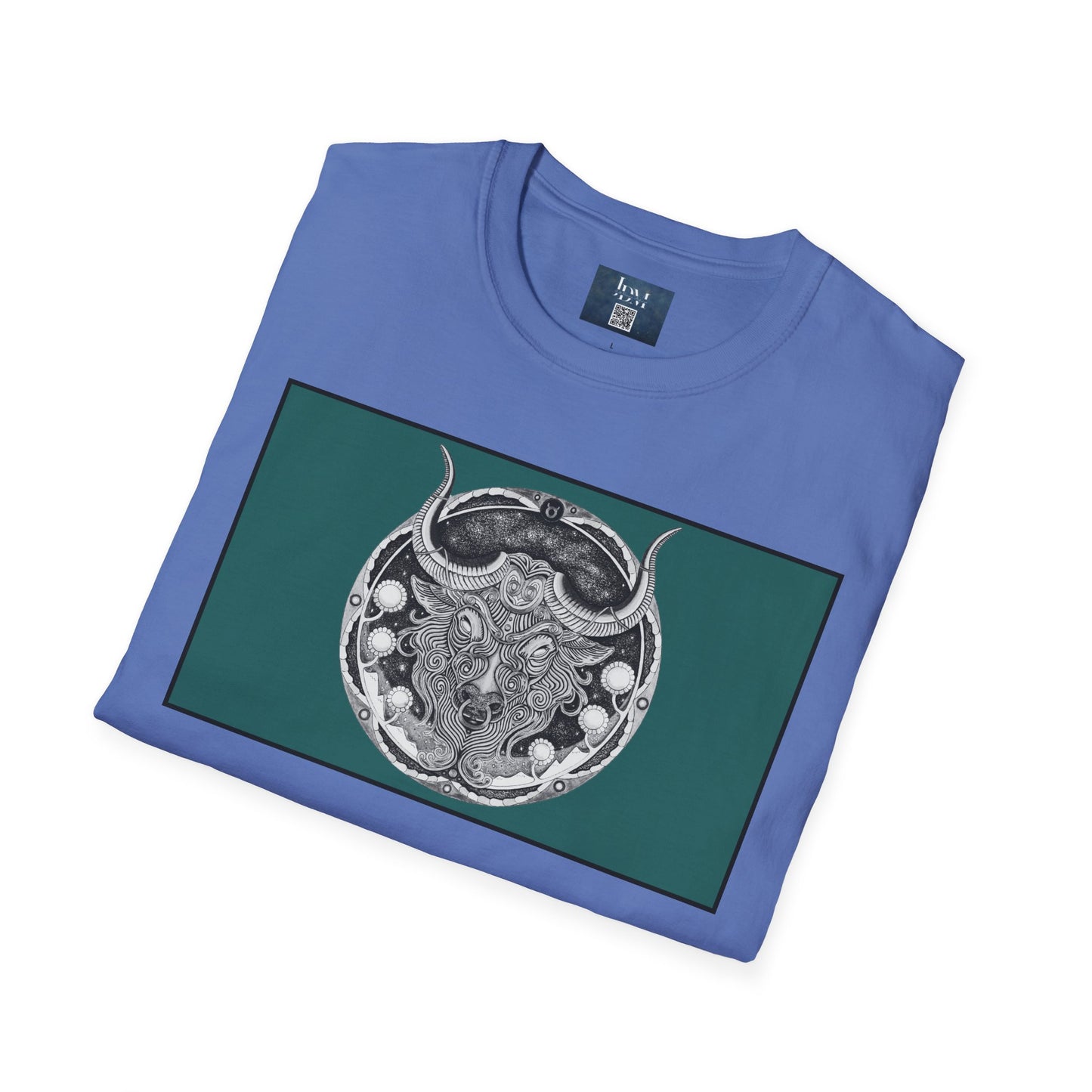 Taurus Zodiac Softstyle  T-Shirt - Hand-Drawn Celestial Design (Non-AI) Universal
