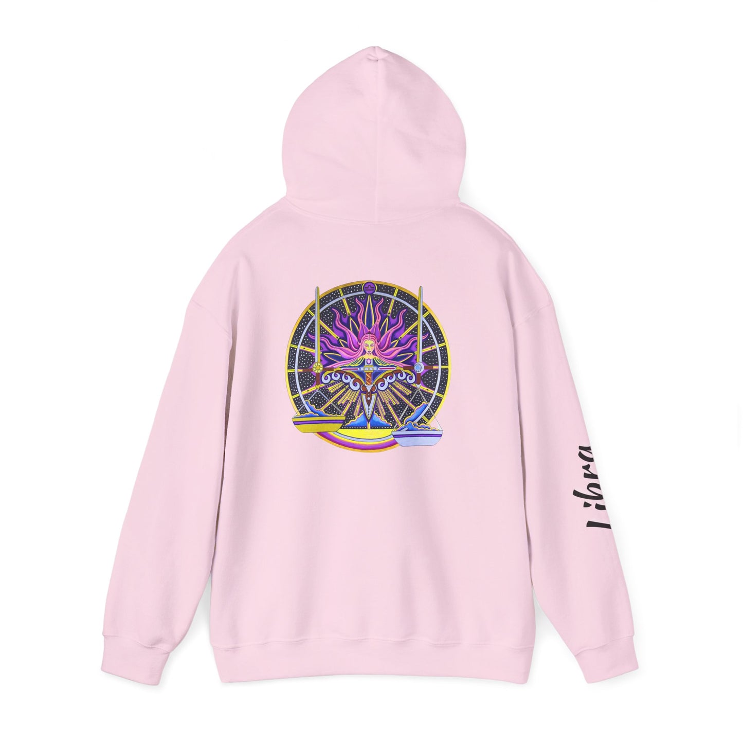 Libra Zodiac Hoodie – Hand-Drawn Celestial Design (Non-AI)