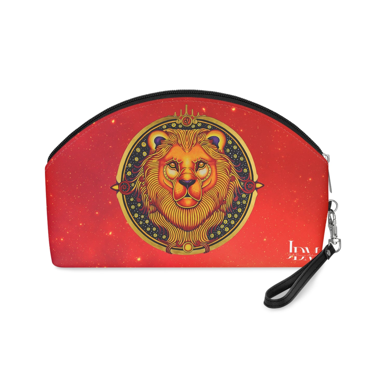 Leo Zodiac Makeup Bag – Hand-Drawn Celestial Design (Non-AI)