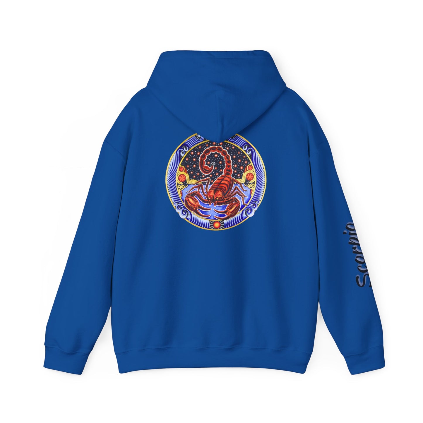 Scorpio Zodiac Hoodie – Hand-Drawn Celestial Design (Non-AI)