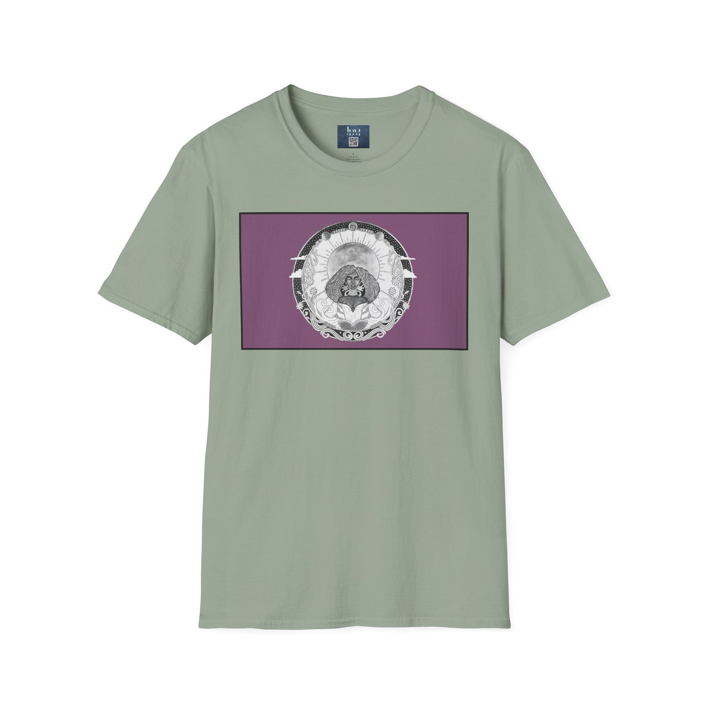 Virgo Zodiac Crew Neck T-Shirt – Hand-Drawn Celestial Design (Non-AI) Universal