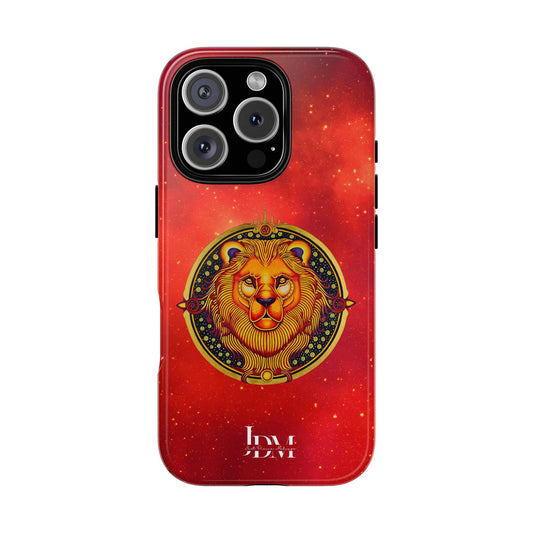 Leo Zodiac Tough Phone Case – Hand-Drawn Celestial Design (Non-AI)