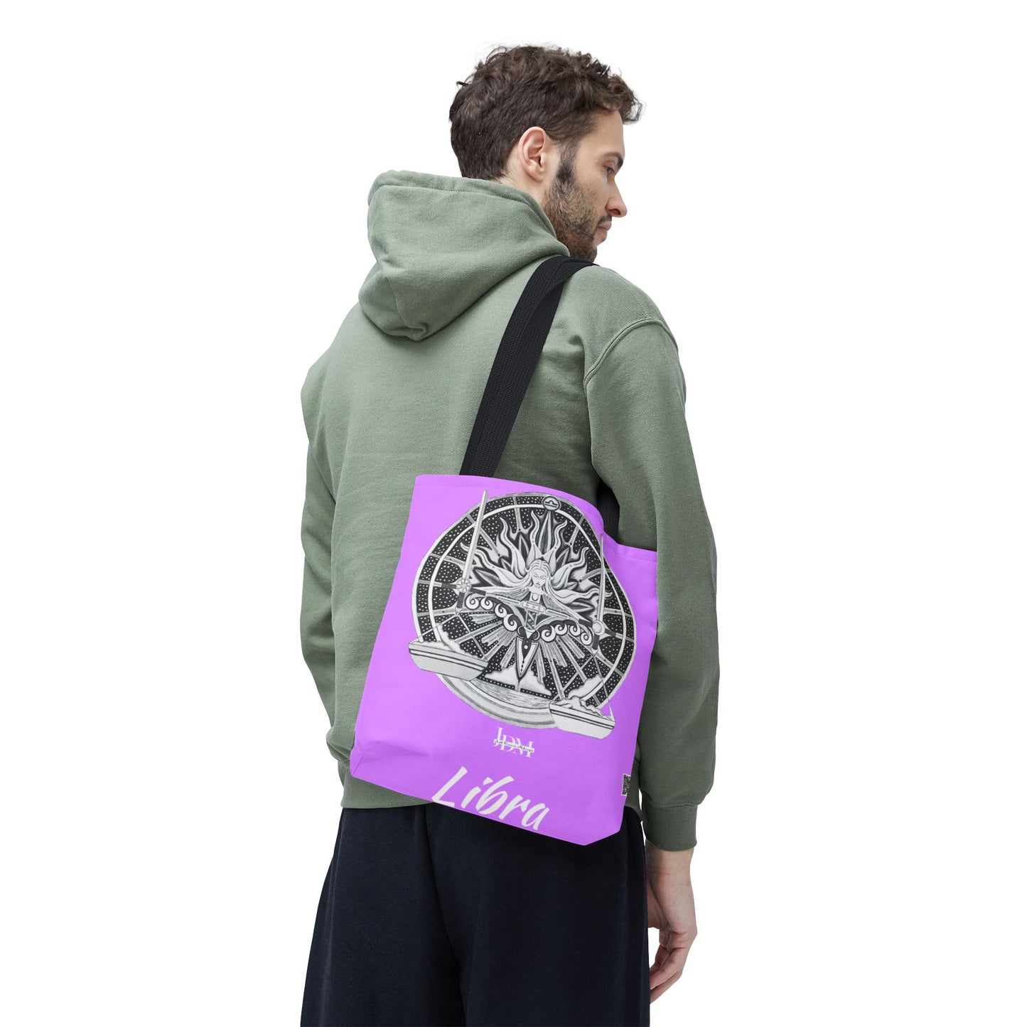Libra Zodiac Tote Bag - Hand-Drawn Celestial Design (Non-AI) Universal
