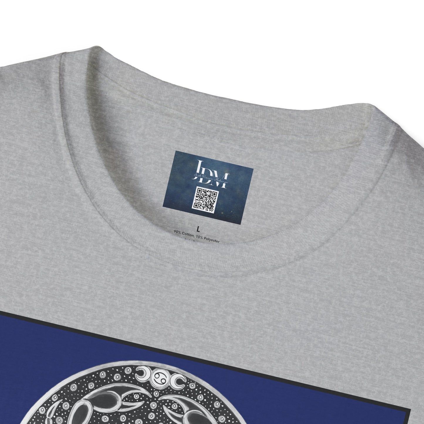 Cancer Zodiac Crew Neck T-Shirt – Hand-Drawn Celestial Design (Non-AI) Universal