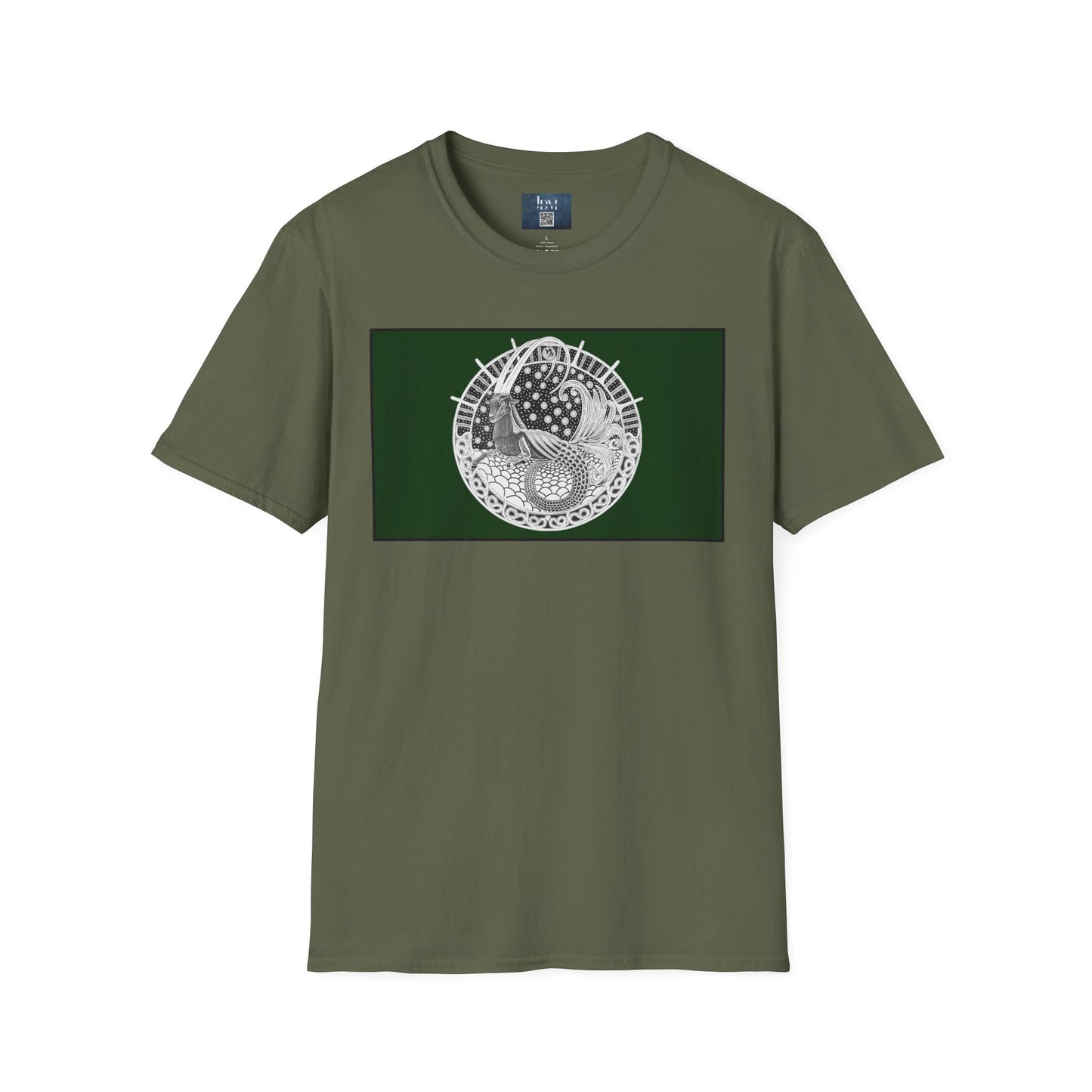 Capricorn Zodiac Crew Neck T-Shirt – Hand-Drawn Celestial Design (Non-AI) Universal