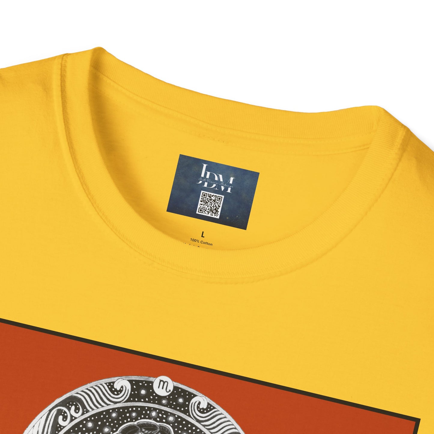 Scorpio Zodiac Crew Neck T-Shirt – Hand-Drawn Celestial Design (Non-AI) Universal