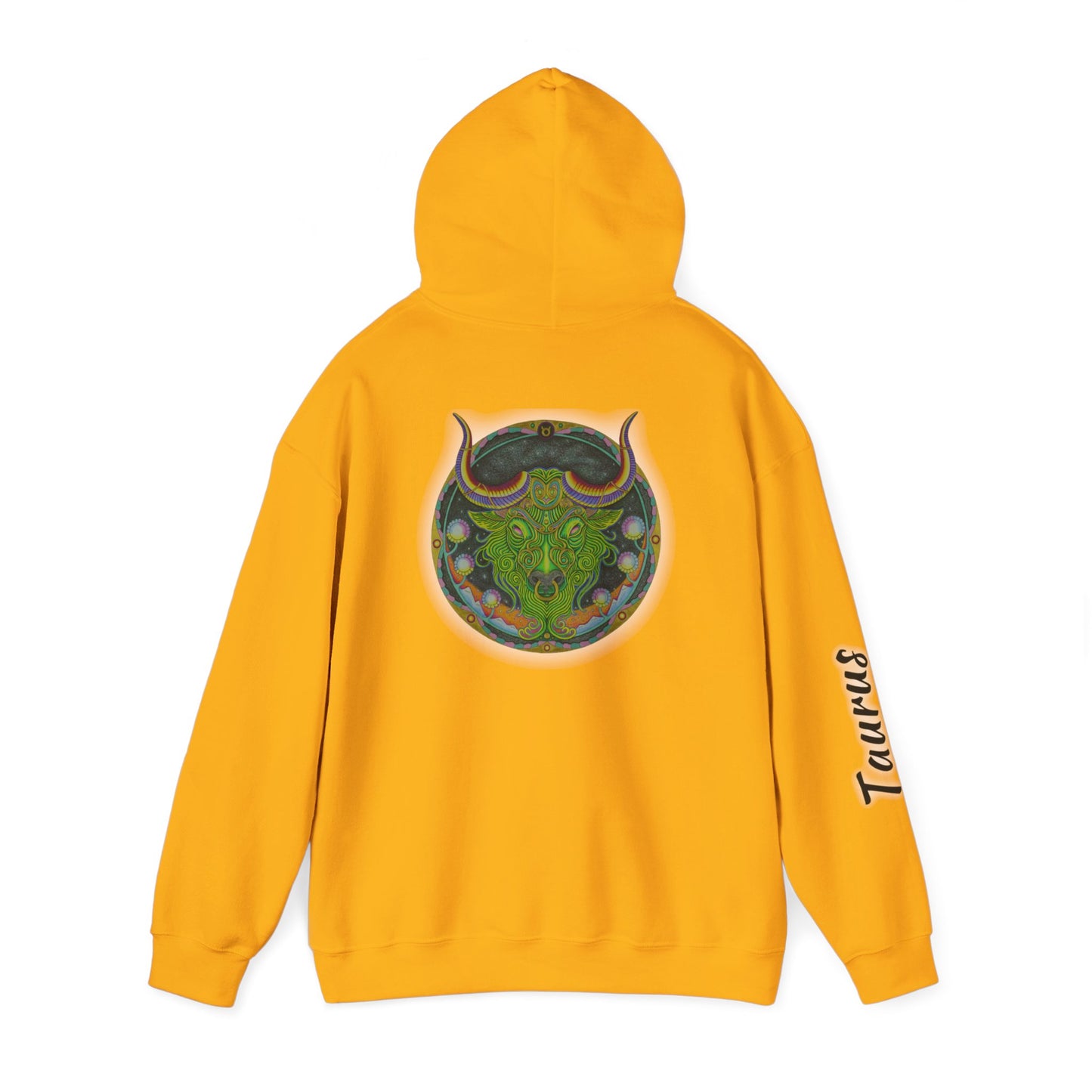 Taurus Zodiac Hoodie - Hand-Drawn Celestial Design (Non-AI)