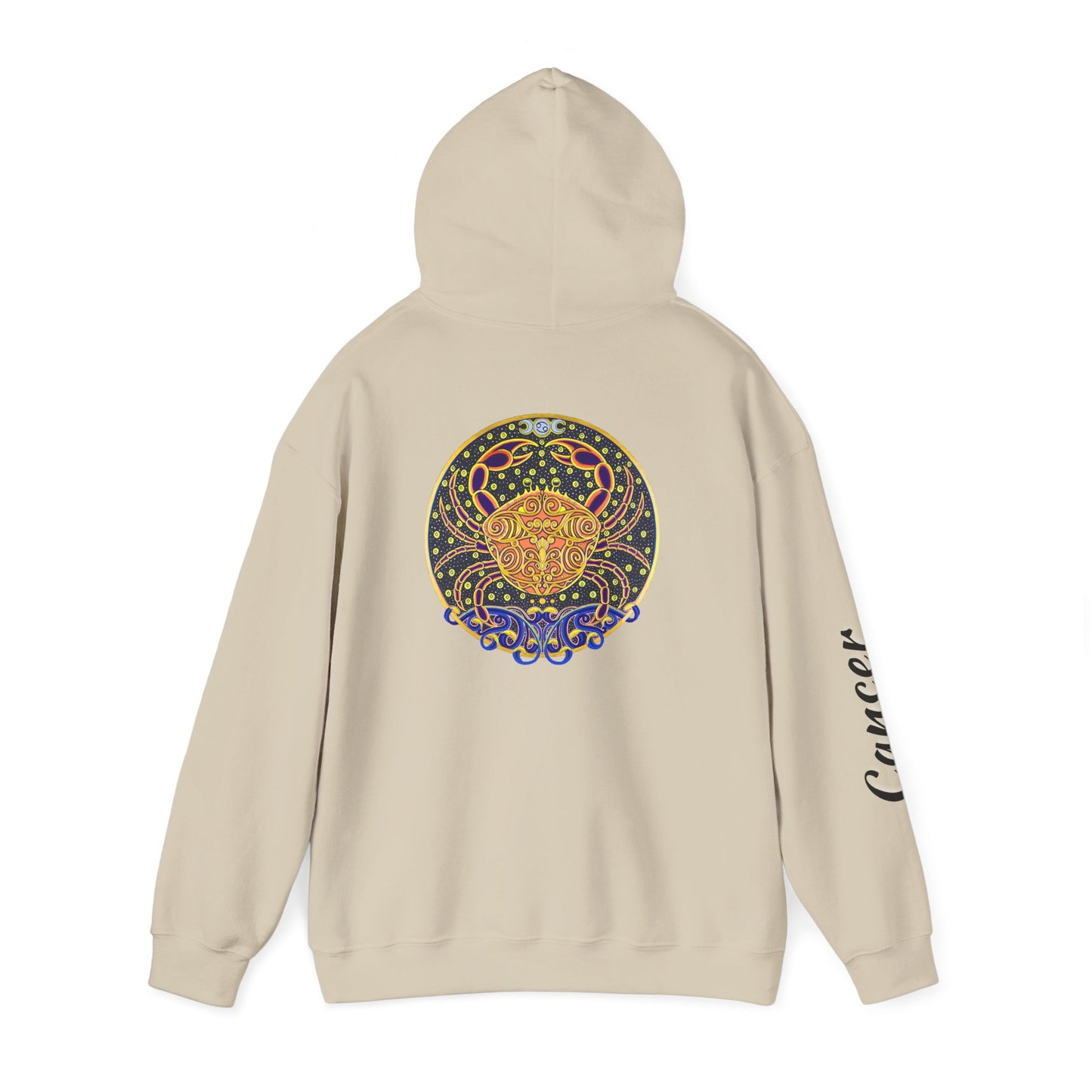 Cancer Zodiac Hoodie – Hand-Drawn Celestial Design (Non-AI)
