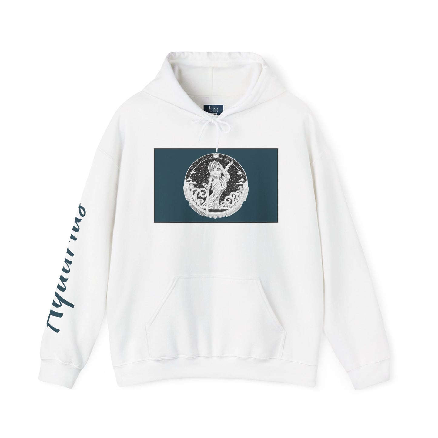 Aquarius Zodiac Hoodie – Hand-Drawn Celestial Design (Non-AI) Universal