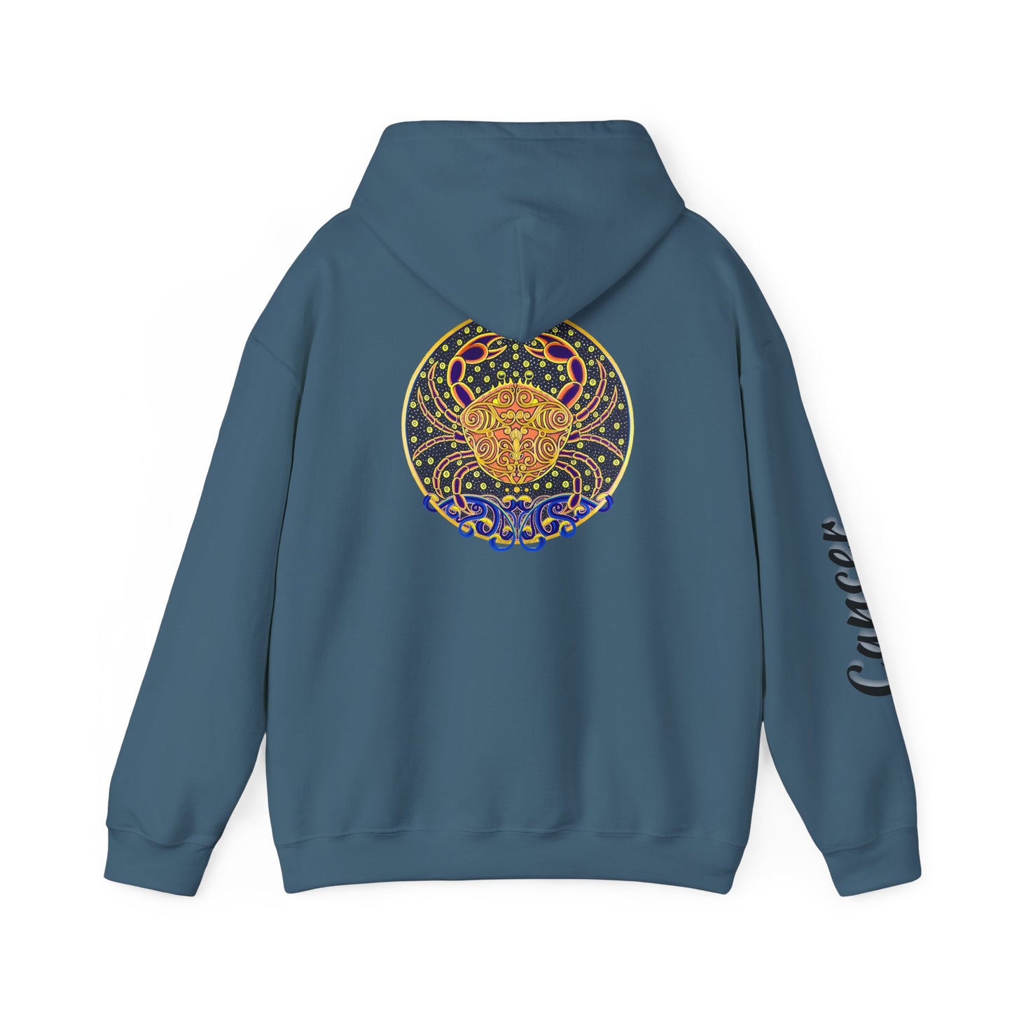 Cancer Zodiac Hoodie – Hand-Drawn Celestial Design (Non-AI)