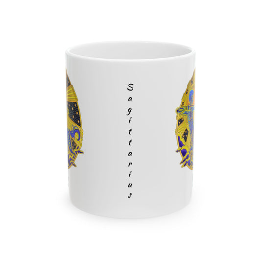 Sagittarius Zodiac Mug – Hand-Drawn Celestial Design (Non-AI)