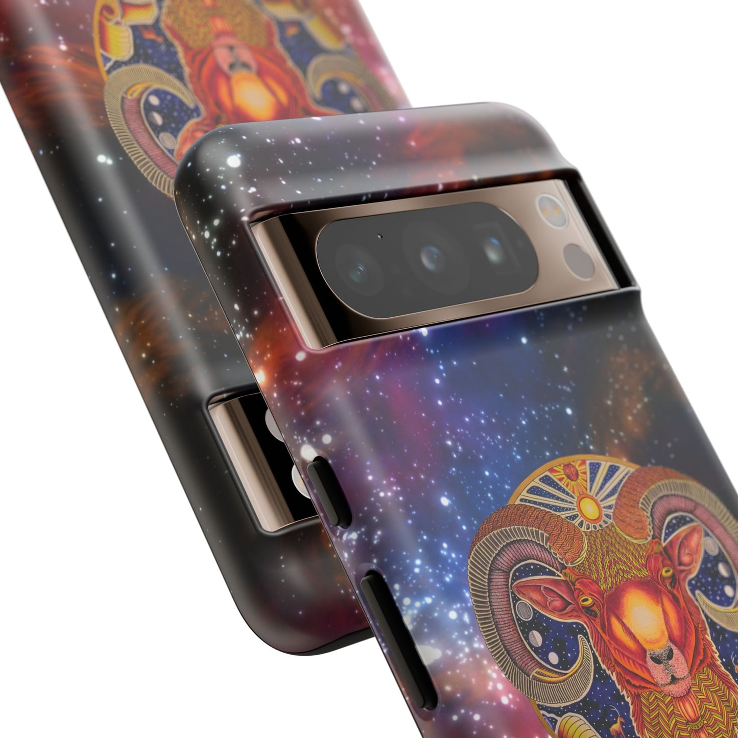 Aries Zodiac Tough Phone Case – Hand-Drawn Celestial Design (Non-AI)
