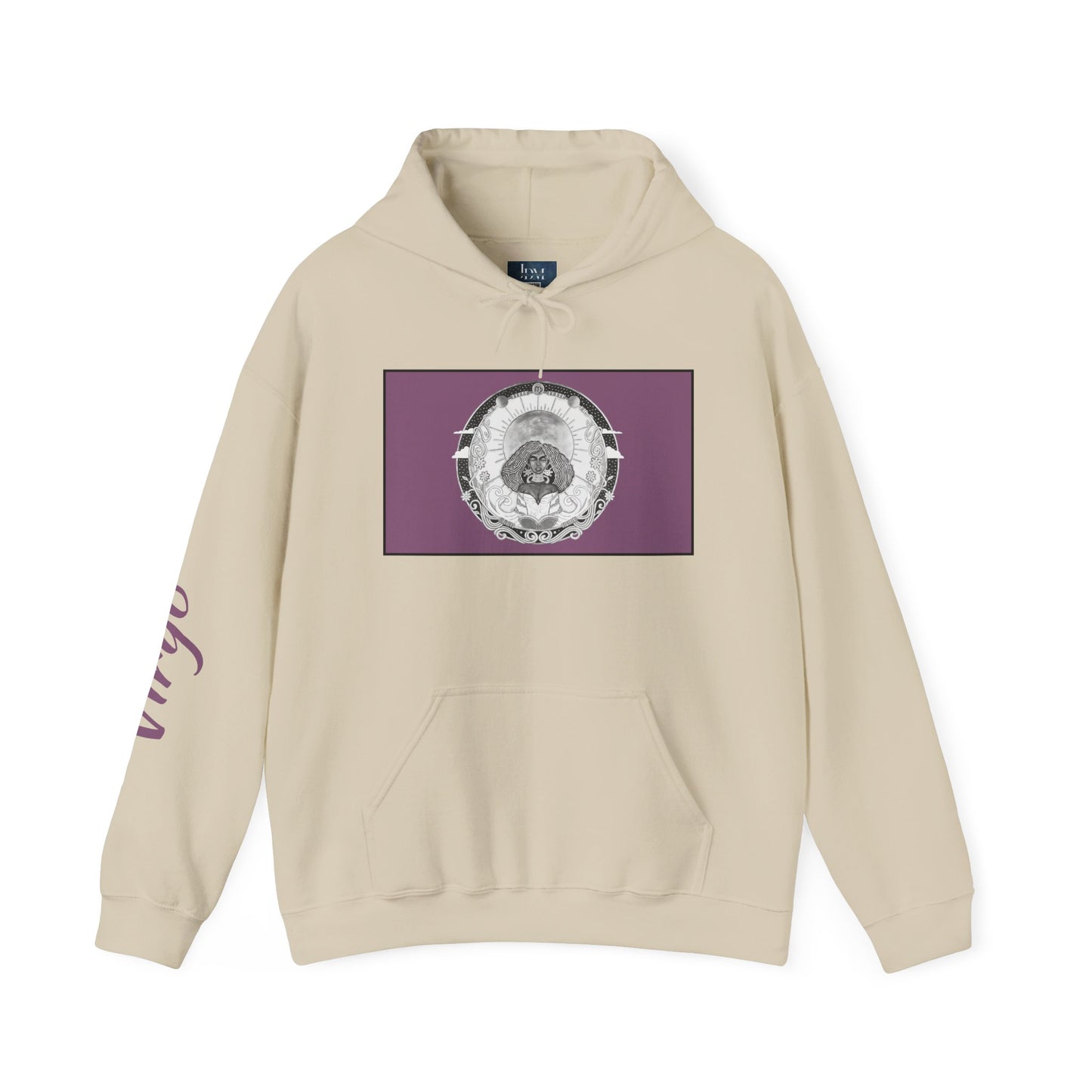 Virgo Zodiac Hoodie – Hand-Drawn Celestial Design (Non-AI) Universal