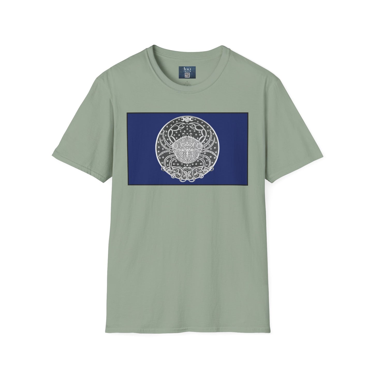 Cancer Zodiac Crew Neck T-Shirt – Hand-Drawn Celestial Design (Non-AI) Universal