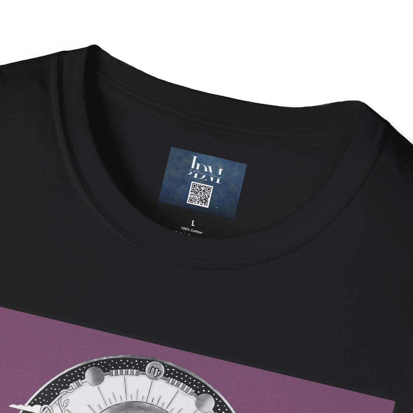 Virgo Zodiac Crew Neck T-Shirt – Hand-Drawn Celestial Design (Non-AI) Universal