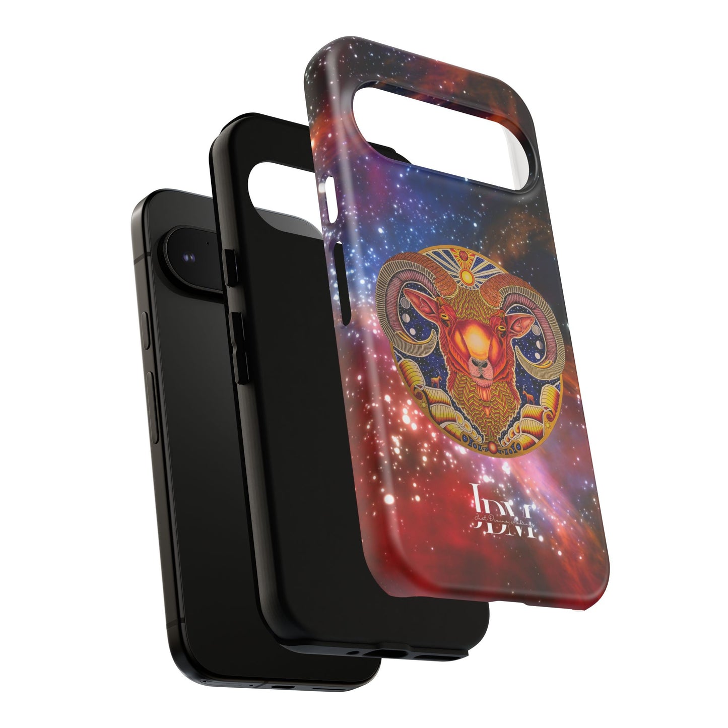 Aries Zodiac Tough Phone Case – Hand-Drawn Celestial Design (Non-AI)