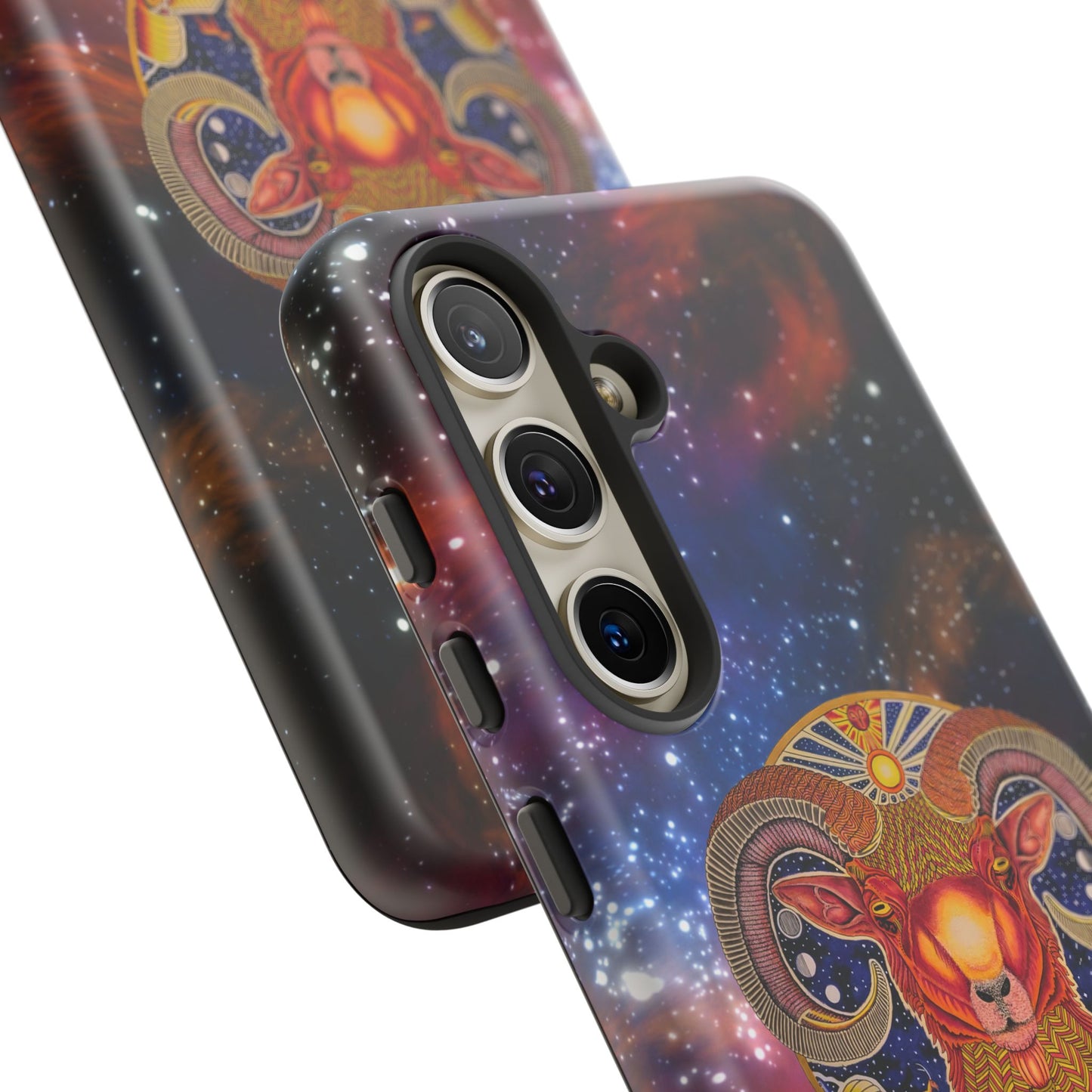 Aries Zodiac Tough Phone Case – Hand-Drawn Celestial Design (Non-AI)