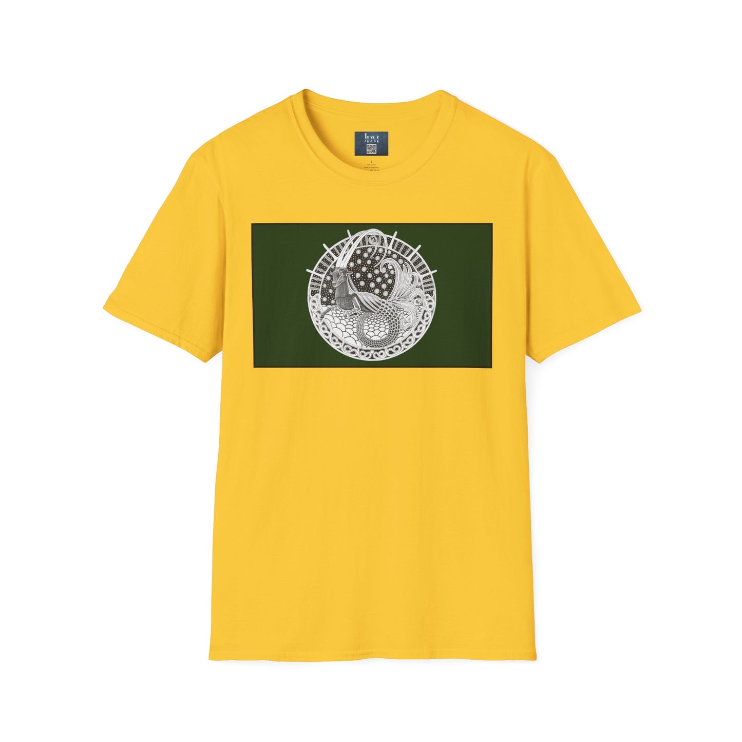 Capricorn Zodiac Crew Neck T-Shirt – Hand-Drawn Celestial Design (Non-AI) Universal