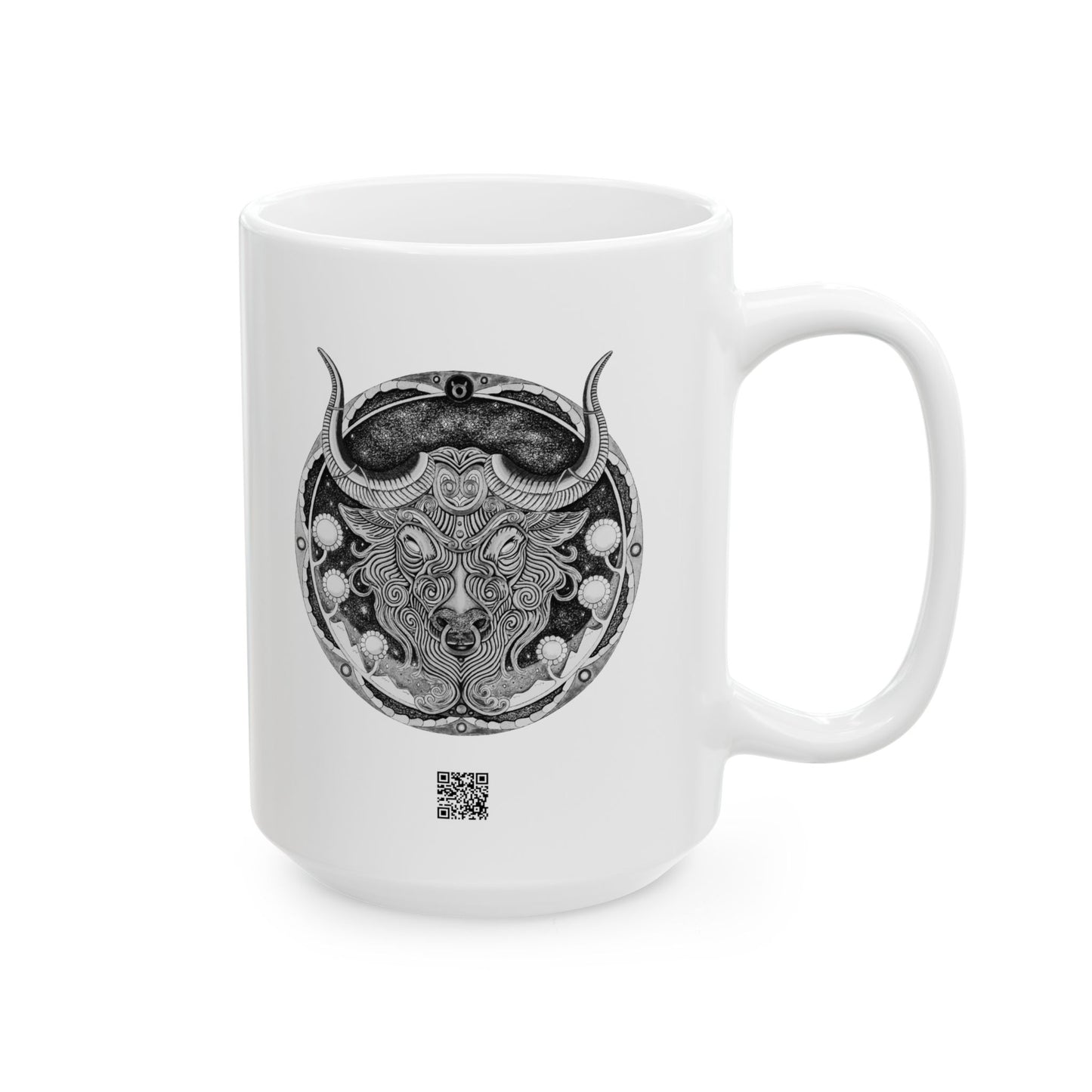Taurus Zodiac Mug - Hand-Drawn Celestial Design (Non-AI) Universal
