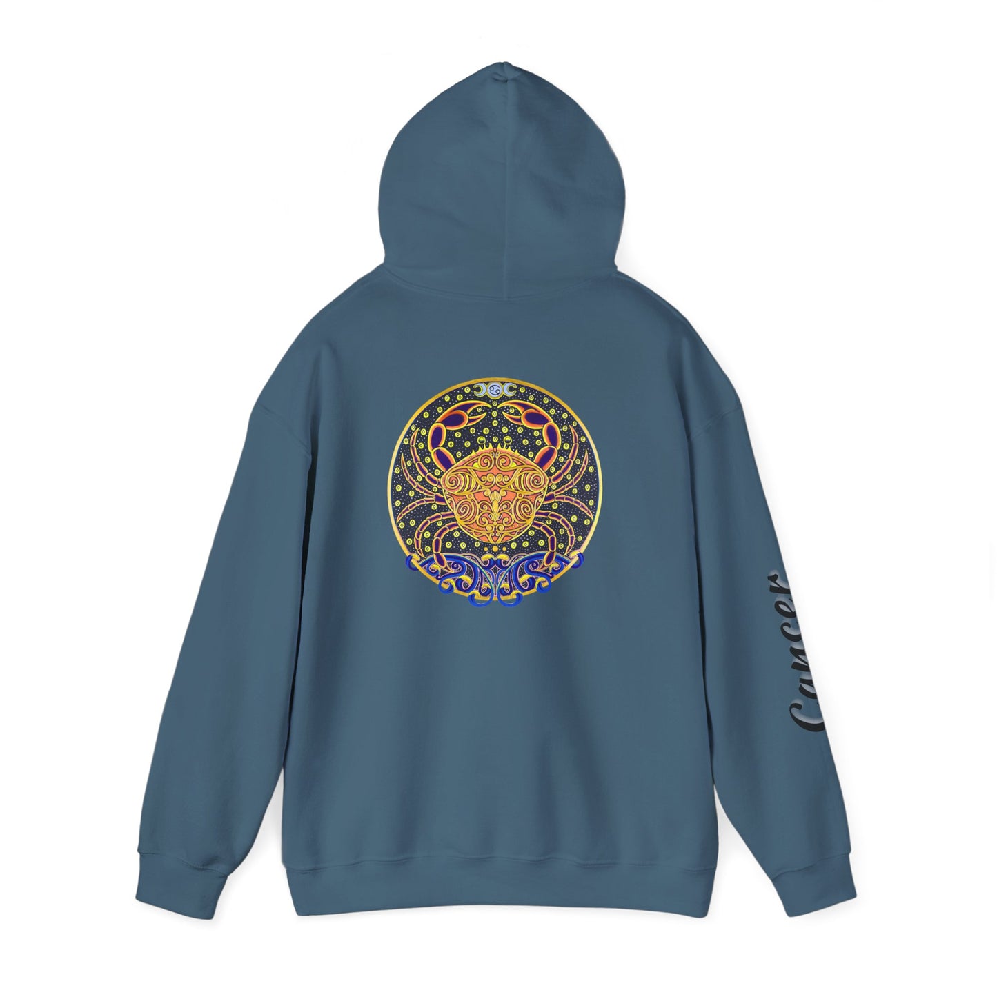 Cancer Zodiac Hoodie – Hand-Drawn Celestial Design (Non-AI)