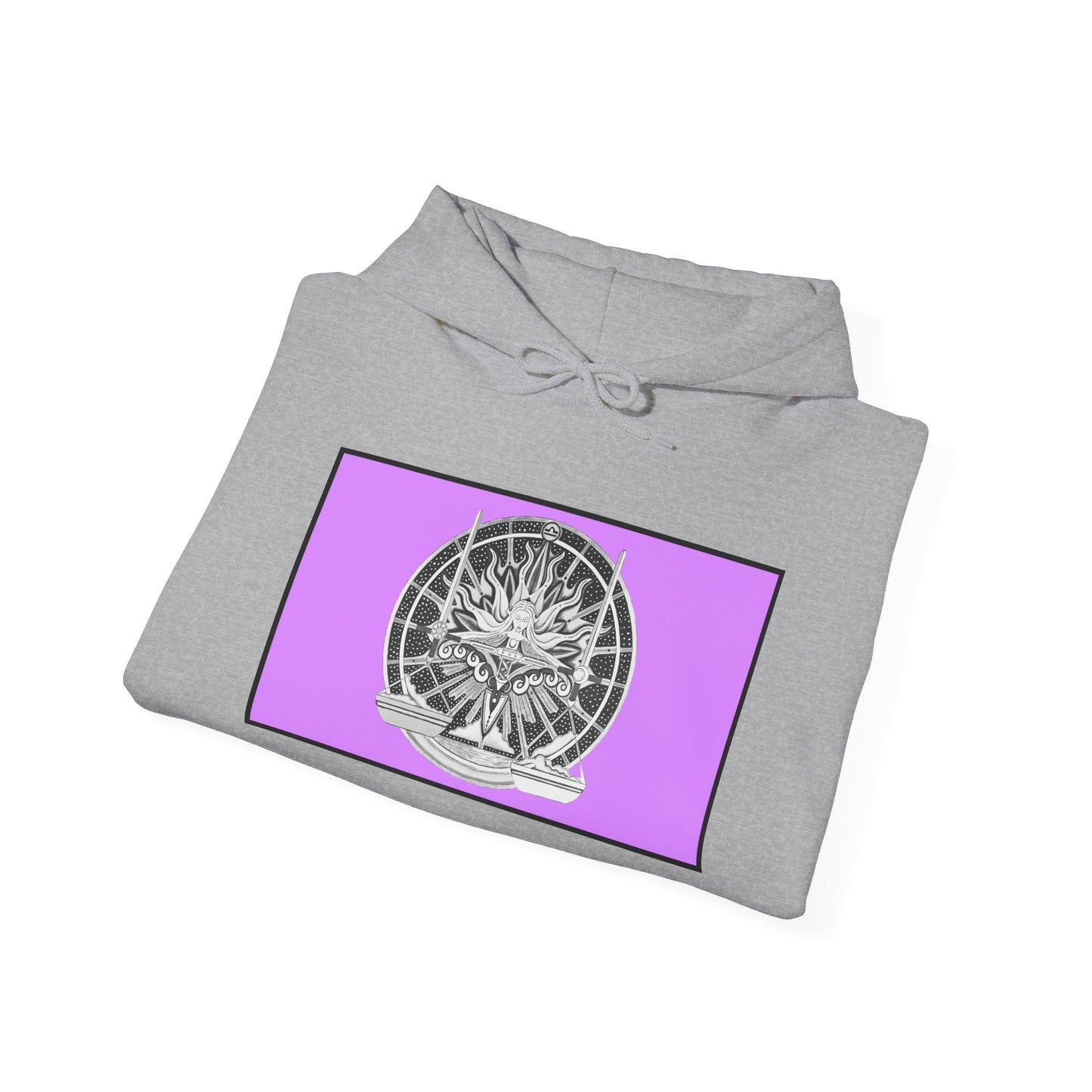 Libra Zodiac Hoodie – Hand-Drawn Celestial Design (Non-AI) Universal